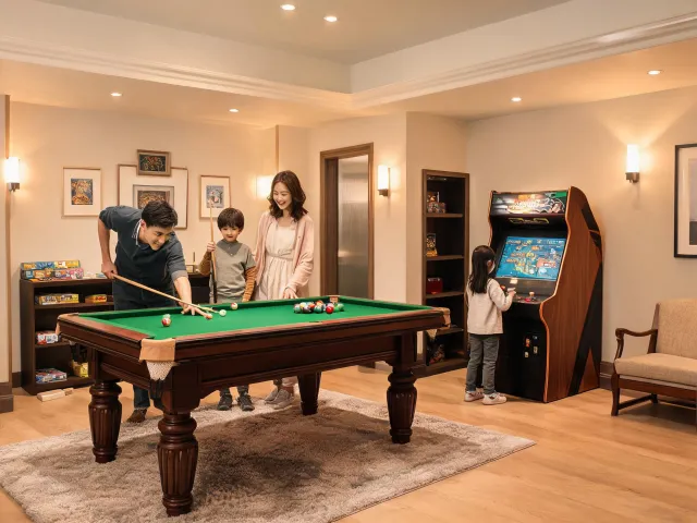 Arcade and pool room