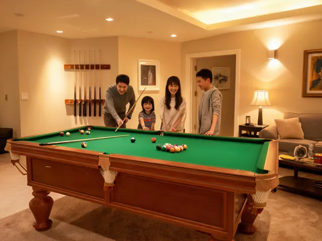 Family game room pool table