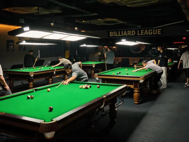 Billiard club tournament room