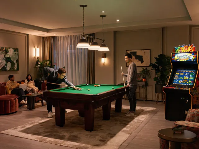 Hotel recreation lounge