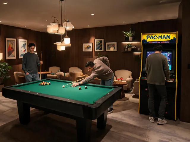 Hotel recreation lounge